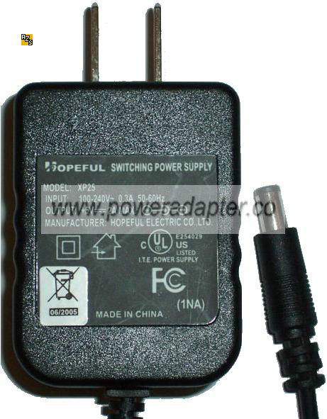 HOPEFUL XP25 AC ADAPTER 5VDC 2A POWER SUPPLY - Click Image to Close